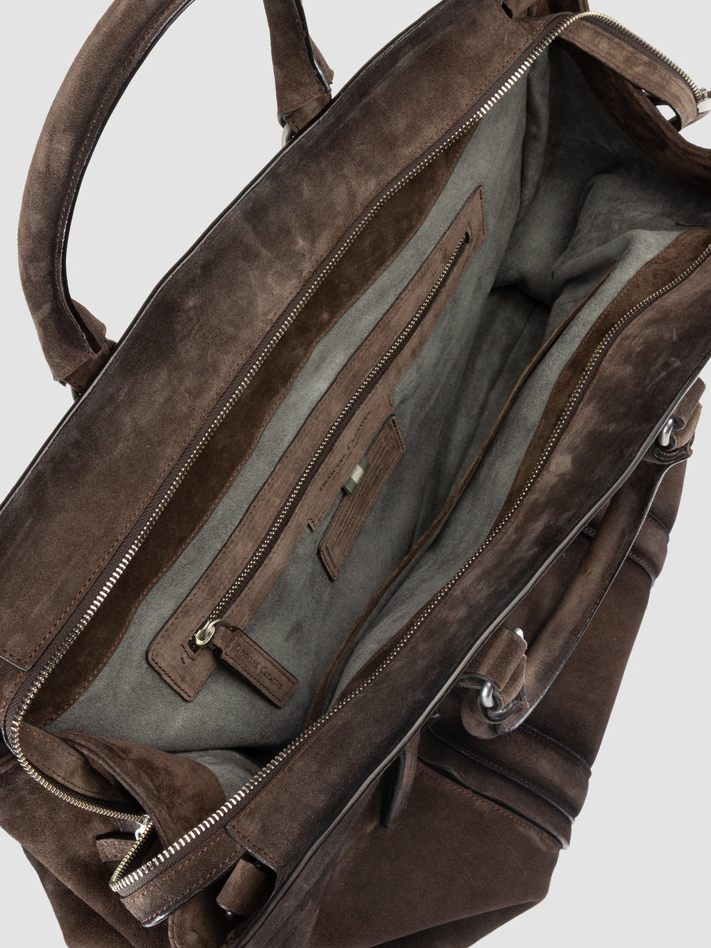 QUENTIN 009 - Brown Suede Bag - image 7,side view