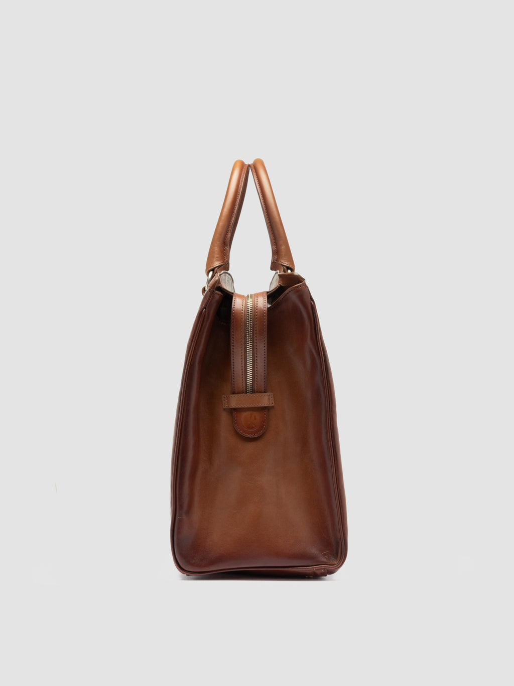 QUENTIN 009 - Borsa in Pelle Marrone - image 4,side view