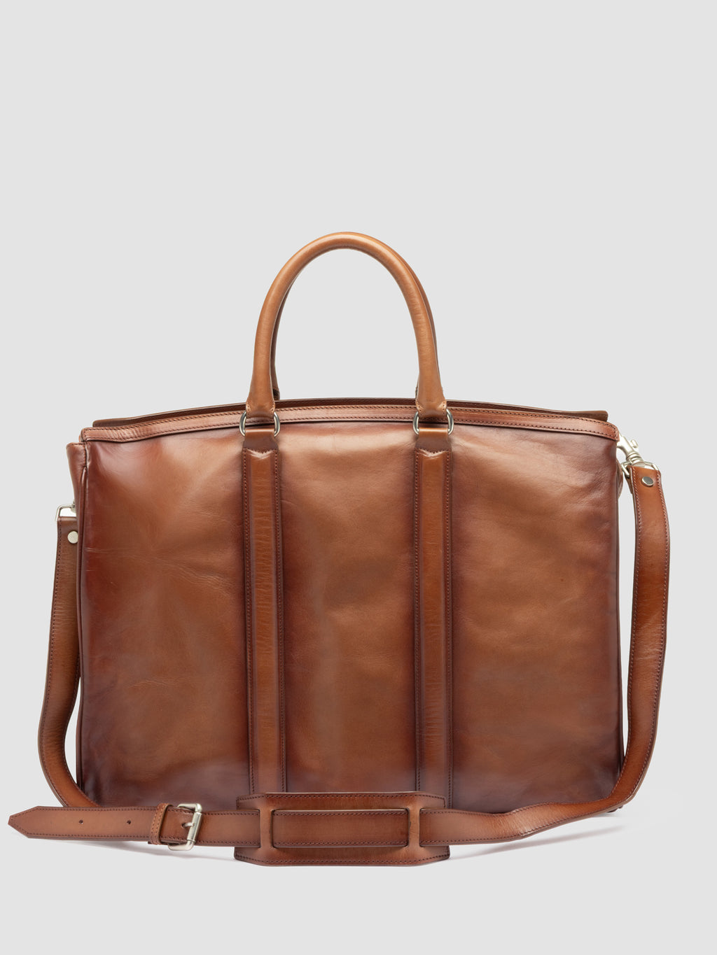 QUENTIN 009 - Borsa in Pelle Marrone - image 5,side view