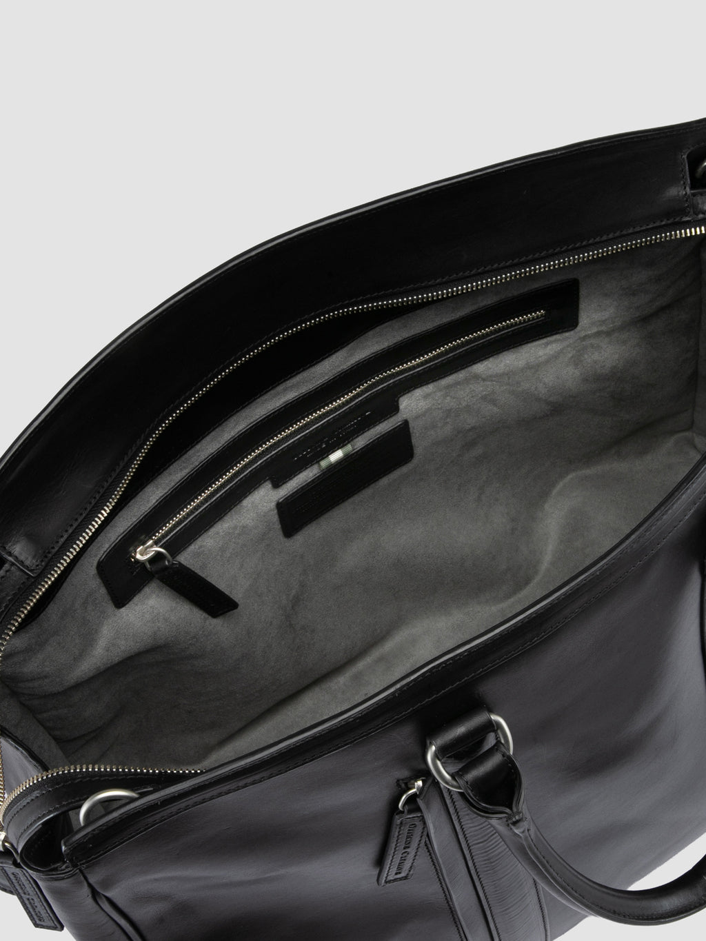 QUENTIN 009 - Black Leather Bag - image 7,side view
