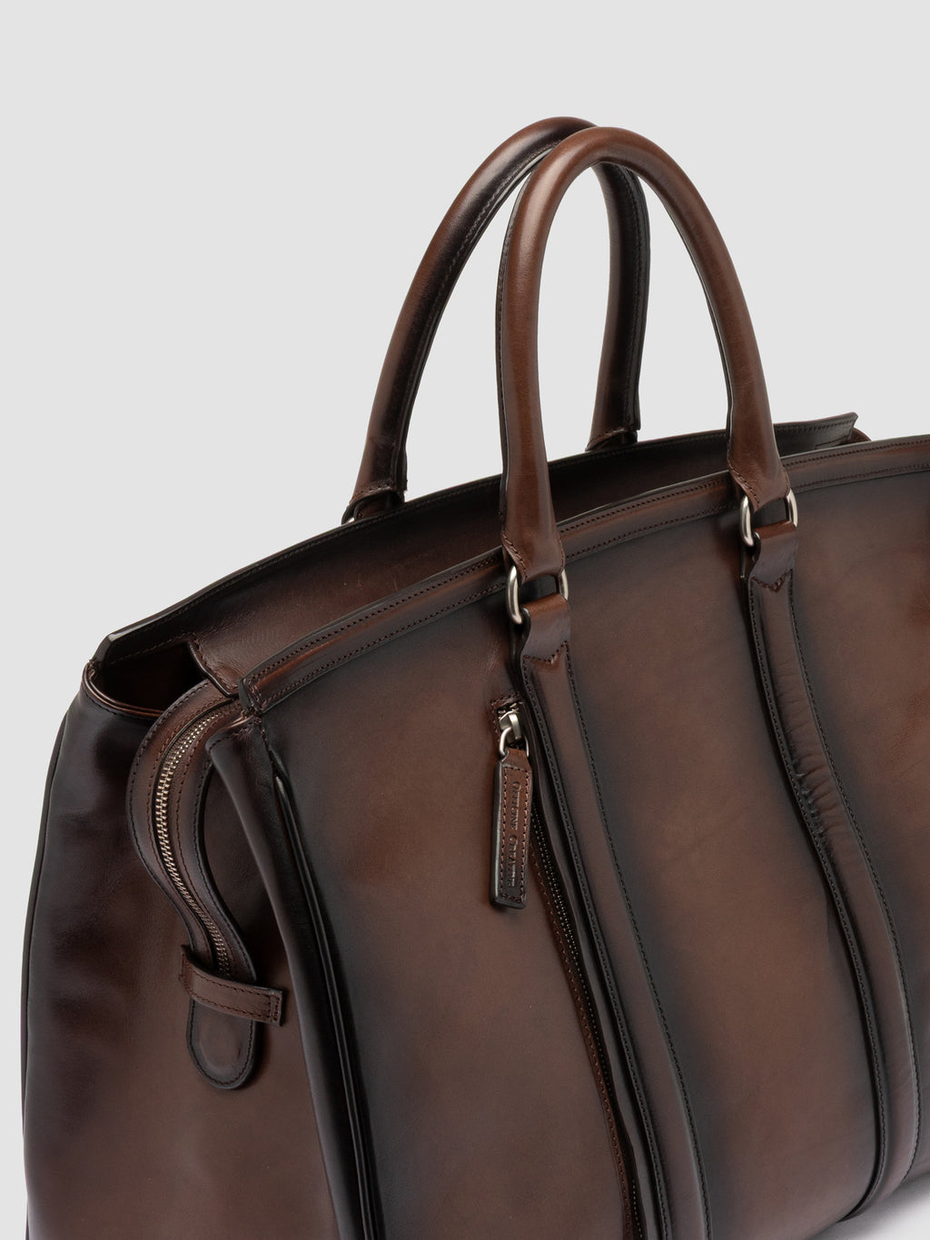 QUENTIN 009 - Brown Leather Bag - image 2,side view