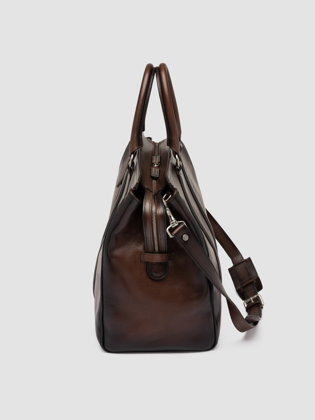 QUENTIN 009 - Brown Leather Bag - image 6,side view