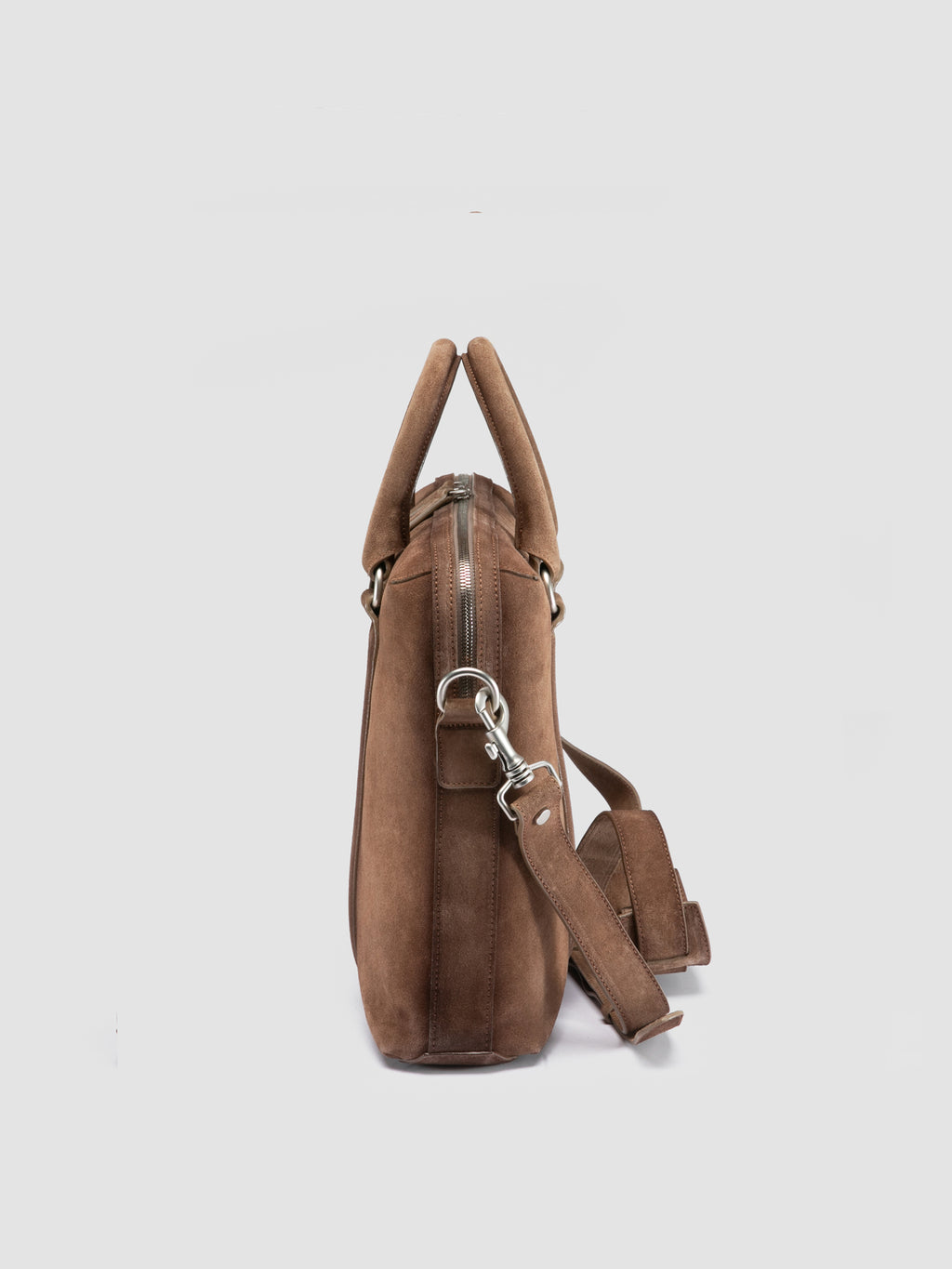 QUENTIN 019 - Brown Suede Briefcase