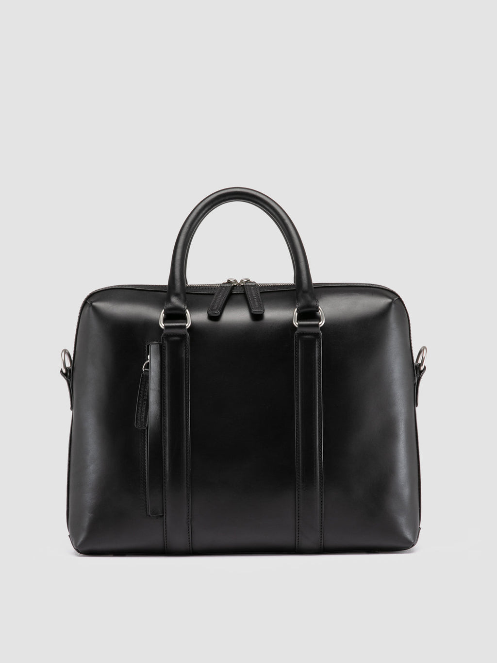 QUENTIN 019 - Borsa Portadocumenti in Pelle Nera - image 1,side view