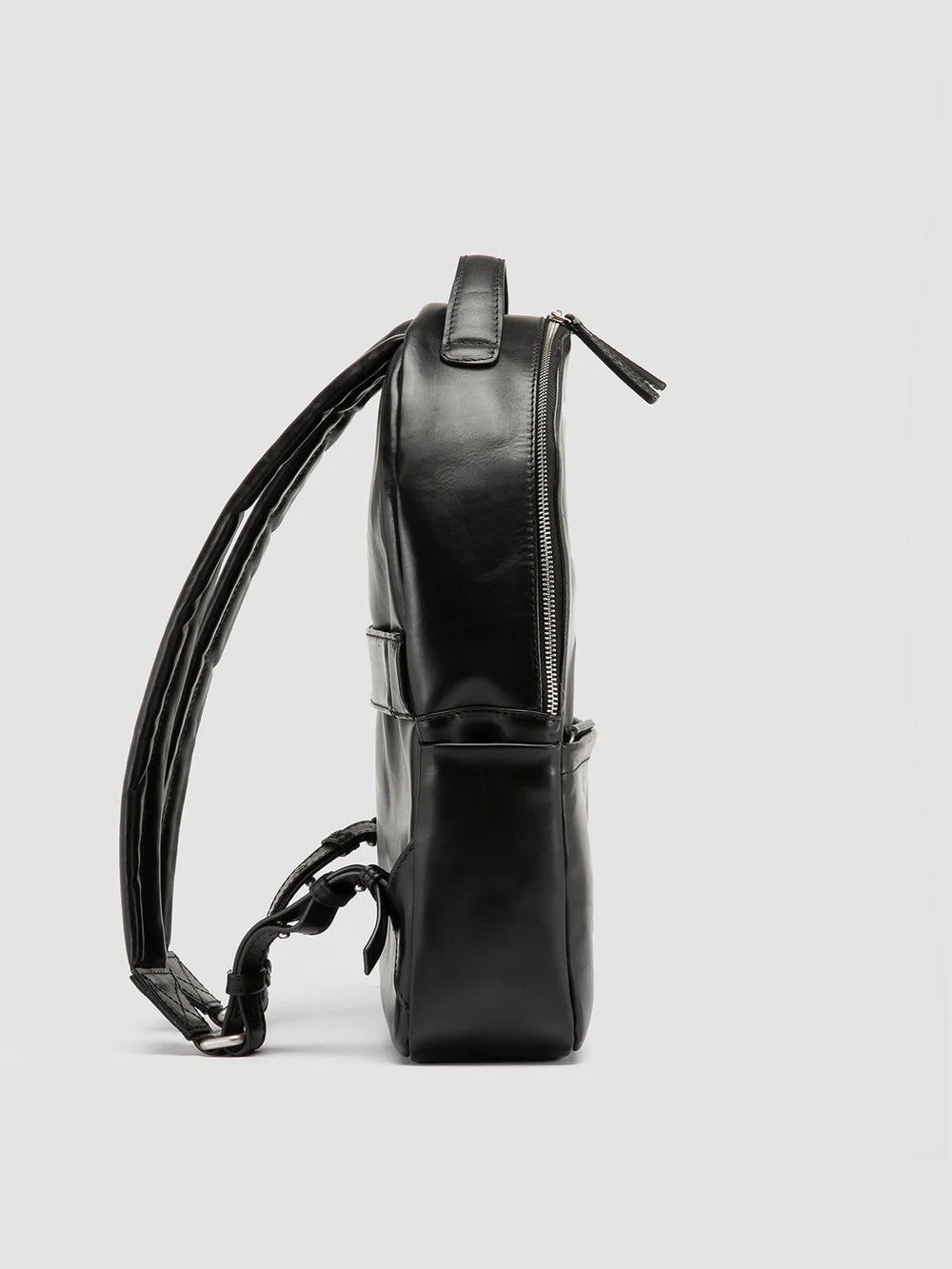 QUENTIN 020 - Black Leather Backpack - image 3