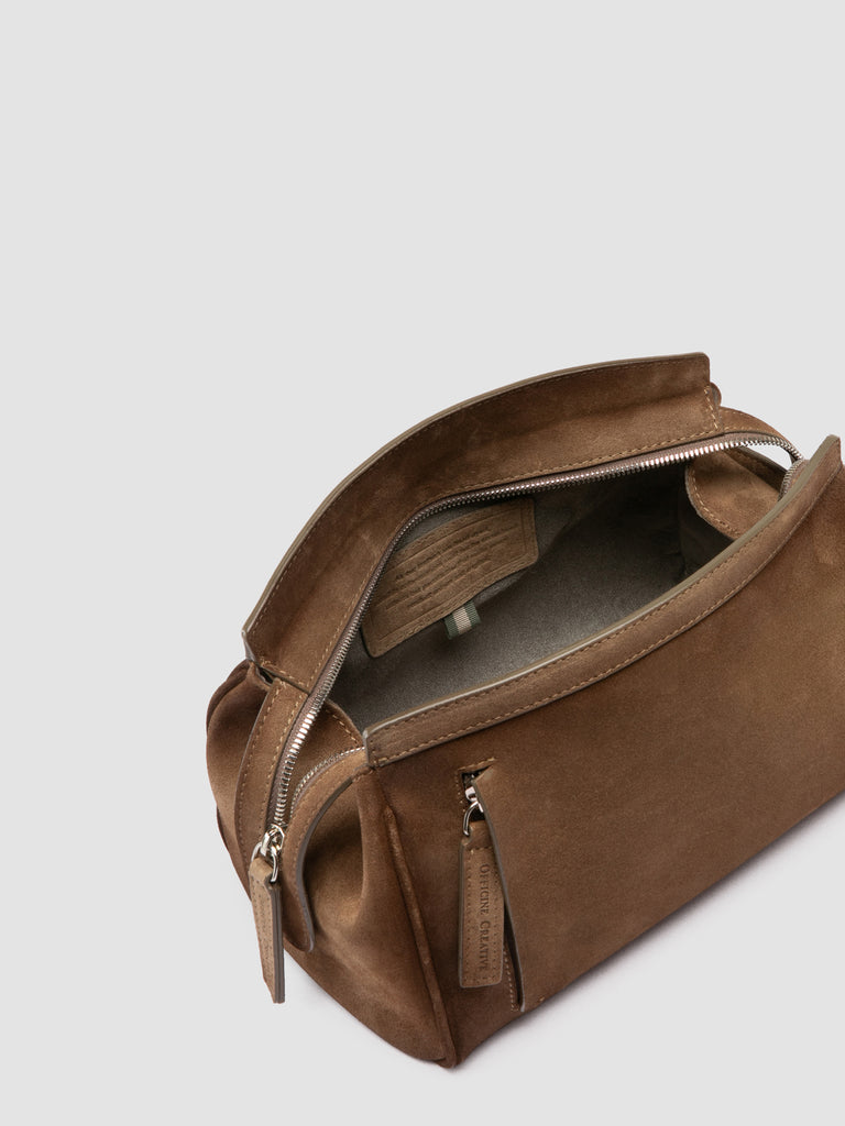 QUENTIN 022 - Taupe Suede Pouch