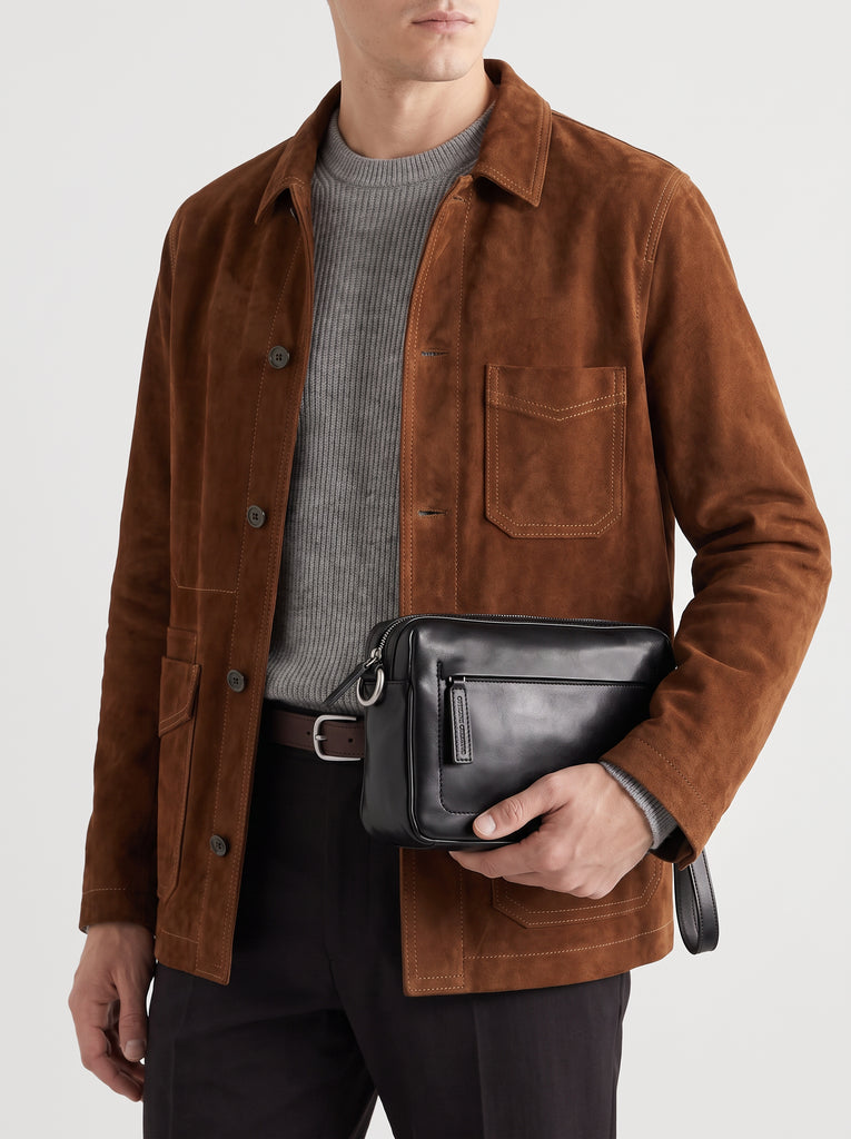 QUENTIN 025 - Astucci in Pelle Nera-hover