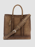 QUENTIN 026 - Taupe Suede Briefcase - thumb image 1,side view