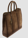 QUENTIN 026 - Taupe Suede Briefcase - thumb image 2,side view