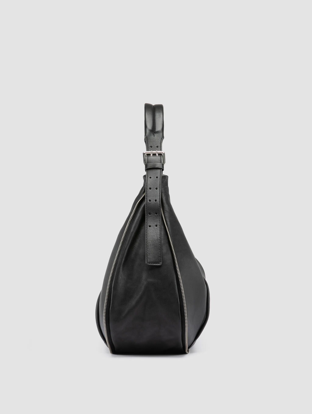 GHINZA 002 - Borse a Tracolla in Pelle Nera - image 3,side view