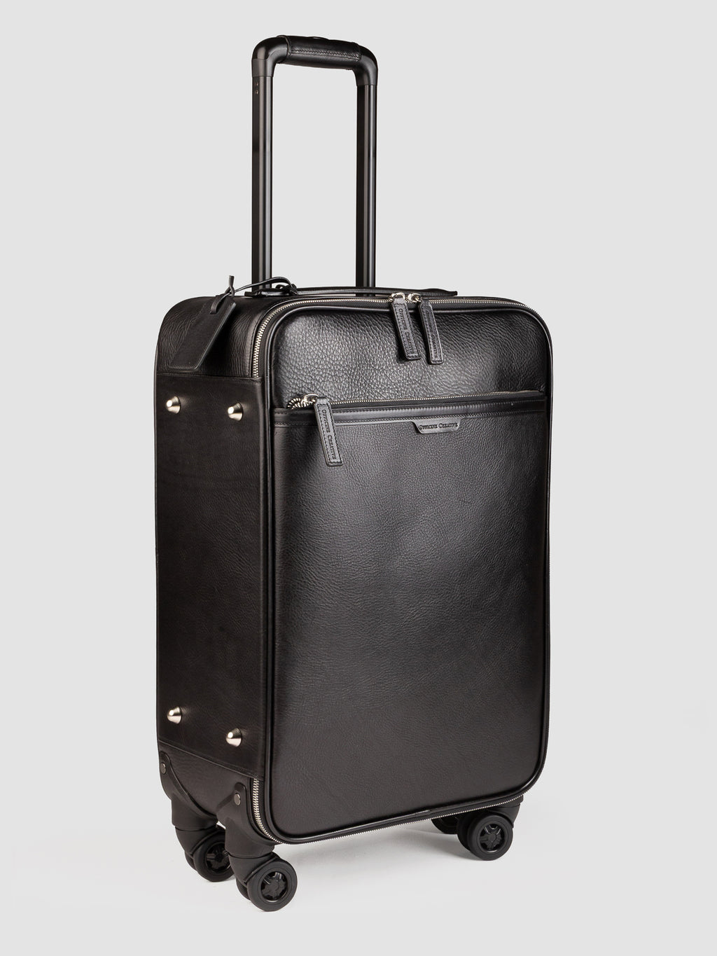 GULLIVER 001 - Valigia in Pelle Nera - image 7,side view