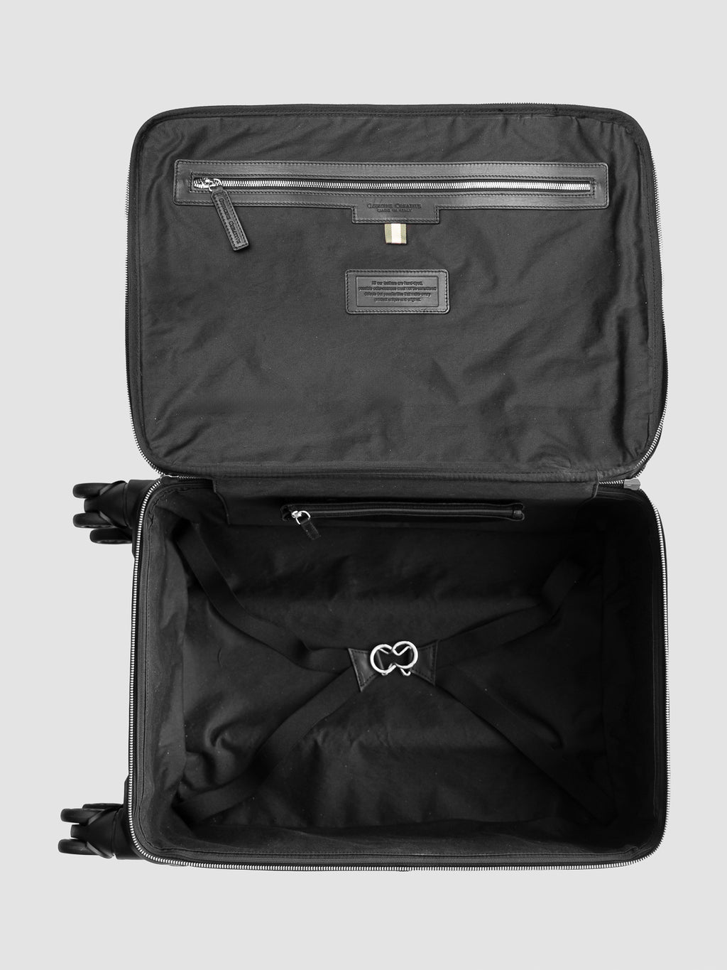 GULLIVER 001 - Valigia in Pelle Nera - image 3,side view