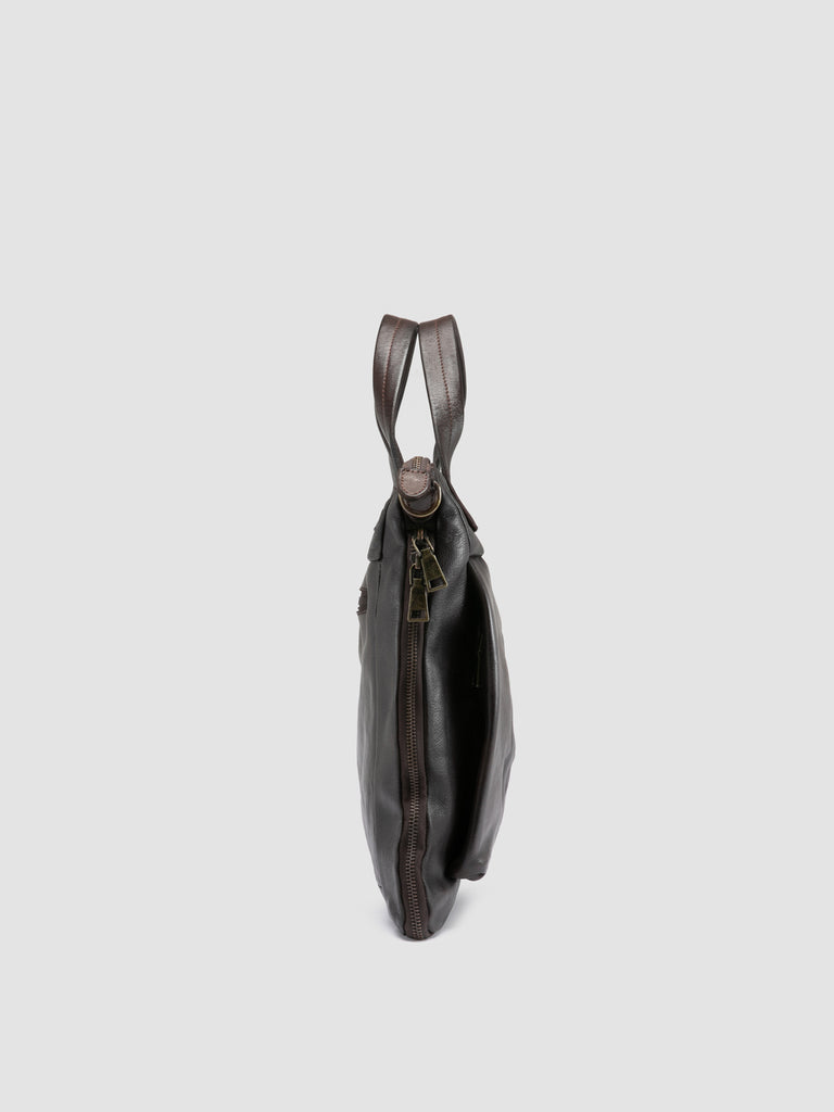 HELMET 046 - Brown Leather Briefcase