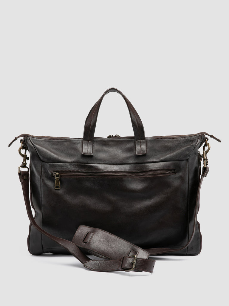 HELMET 046 - Brown Leather Briefcase