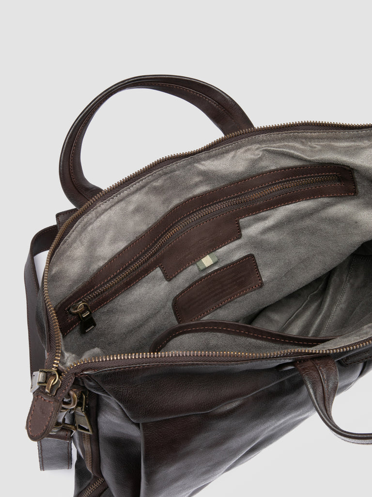 HELMET 046 - Brown Leather Briefcase