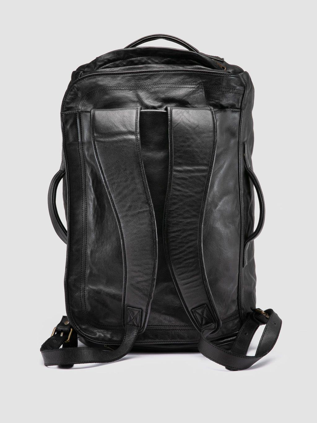 HELMET 052 - Zaino in Pelle Nera - image 4,side view