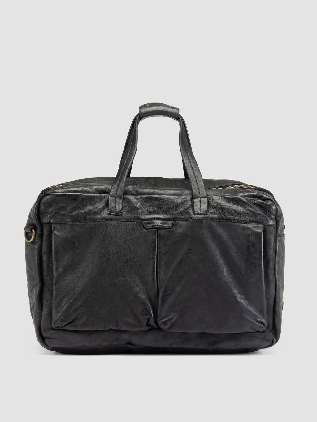 HELMET 056 - Borsa Weekender in Pelle Nera - image 1,side view