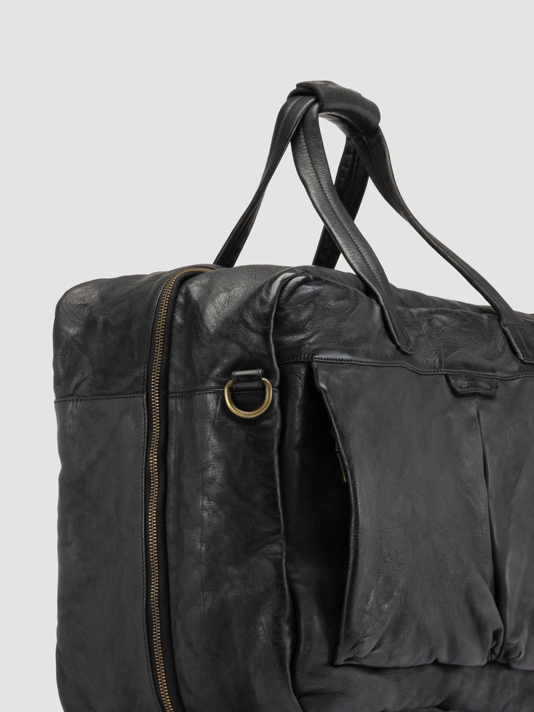 HELMET 056 - Borsa Weekender in Pelle Nera