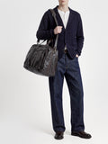 HELMET 056 - Borsa Weekender in Pelle Marrone - thumb image 2,side view