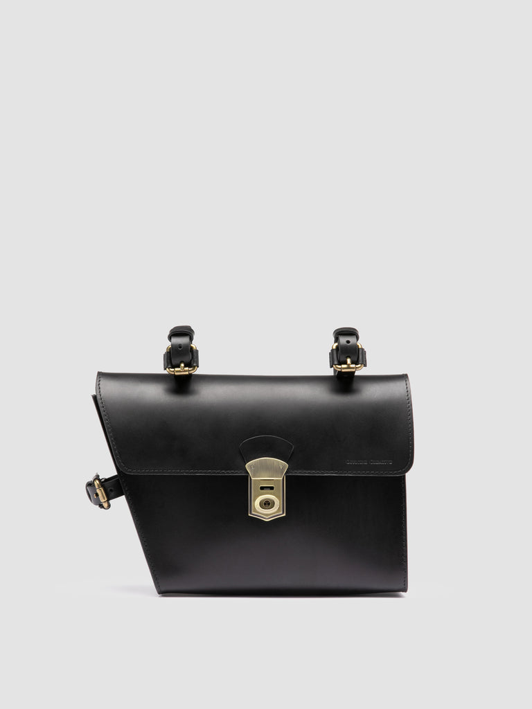 OC BIKE 001 - Borsa da Bicicletta in Pelle Nera