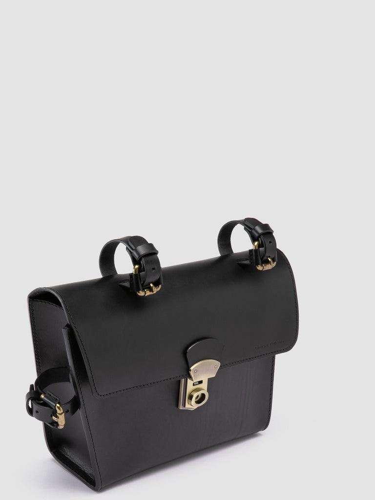OC BIKE 001 - Borsa da Bicicletta in Pelle Nera