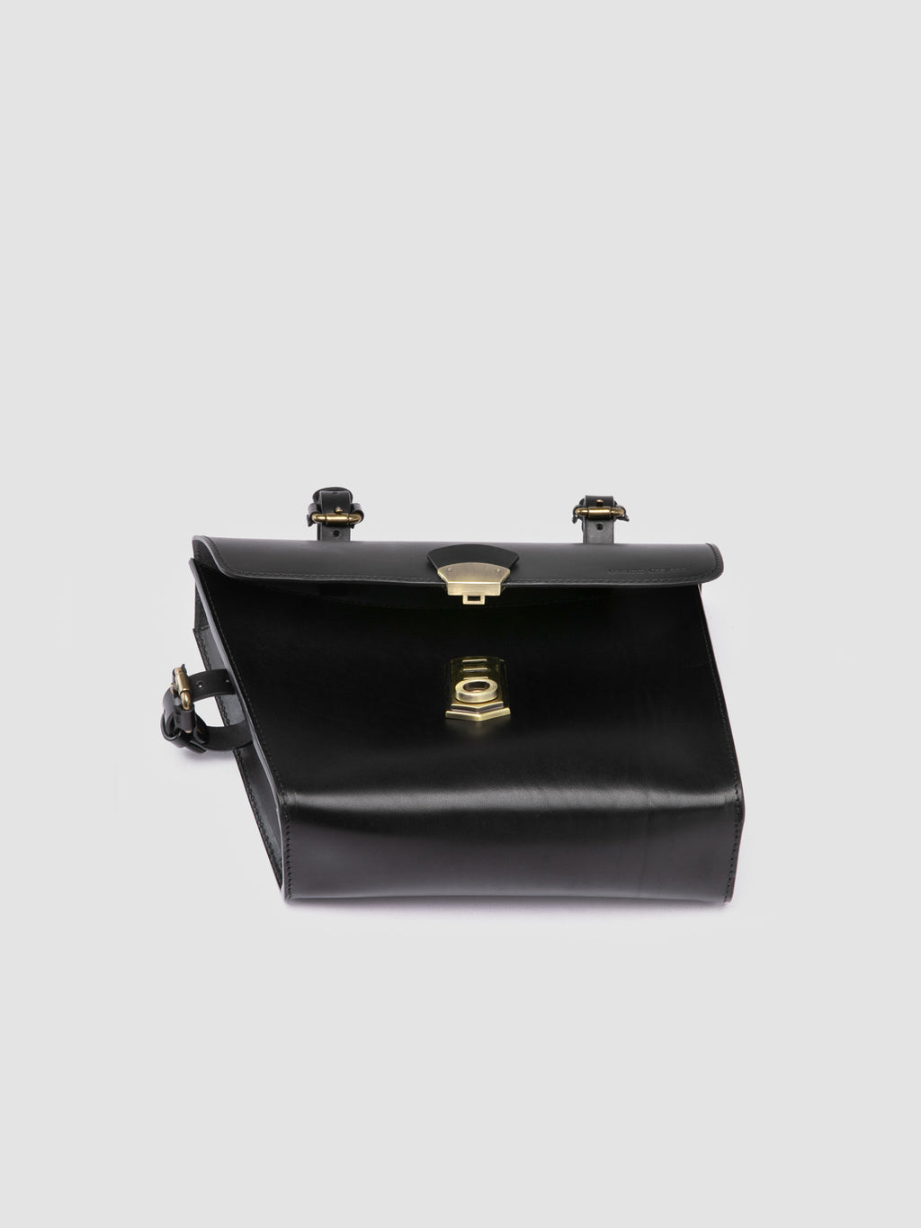 OC BIKE 001 - Borsa da Bicicletta in Pelle Nera