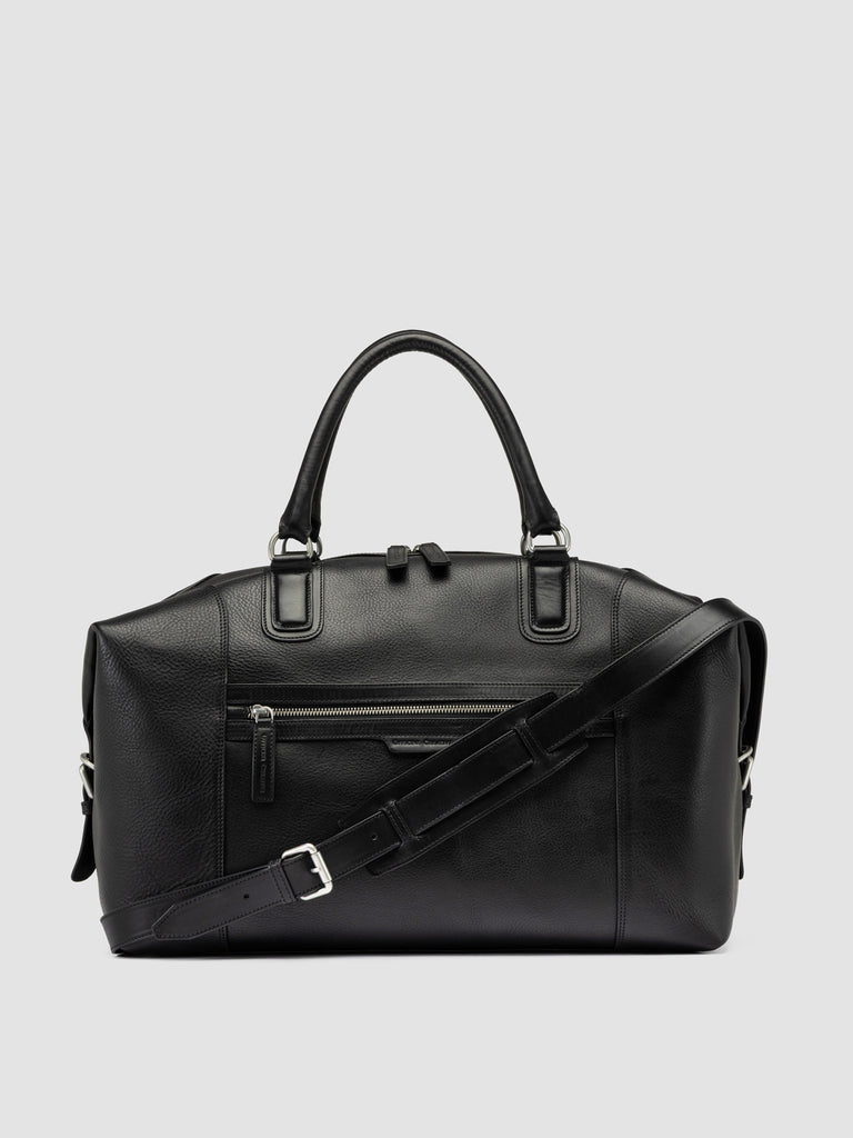 JULES 006 - Black Leather Travel Bag