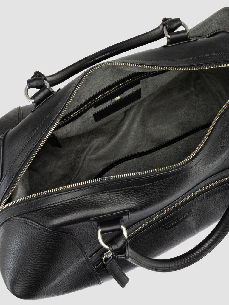 JULES 006 - Black Leather Travel Bag