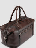JULES 006 - Borsa da Viaggio in Pelle Marrone - thumb image 2,side view