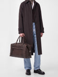 JULES 006 - Borsa da Viaggio in Pelle Marrone - thumb image 2,side view