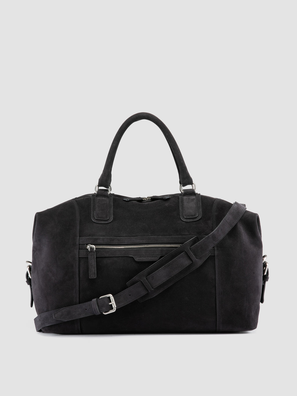 JULES 006 - Borsa da Viaggio in Pelle Scamosciata Marrone - image 1,side view