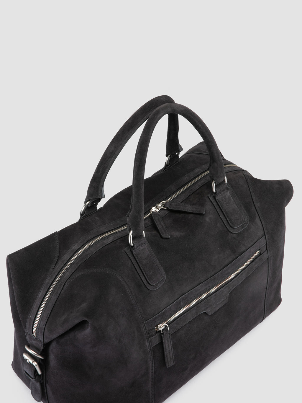 JULES 006 - Borsa da Viaggio in Pelle Scamosciata Marrone - image 2,side view