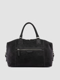 JULES 006 - Black Suede Travel Bag - thumb image 3,side view