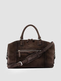 JULES 006 - Borsa da Viaggio in Pelle Scamosciata Marrone - thumb image 1,side view