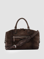 JULES 006 - Borsa da Viaggio in Pelle Scamosciata Marrone
