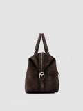 JULES 006 - Borsa da Viaggio in Pelle Scamosciata Marrone - thumb image 4,side view