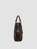 JULES 007 - Brown Suede Briefcase - thumb image 4,side view