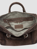 JULES 007 - Brown Suede Briefcase - thumb image 7,side view