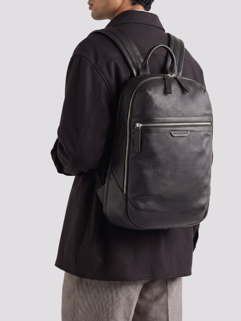 JULES 012 - Zaino in Pelle Nera