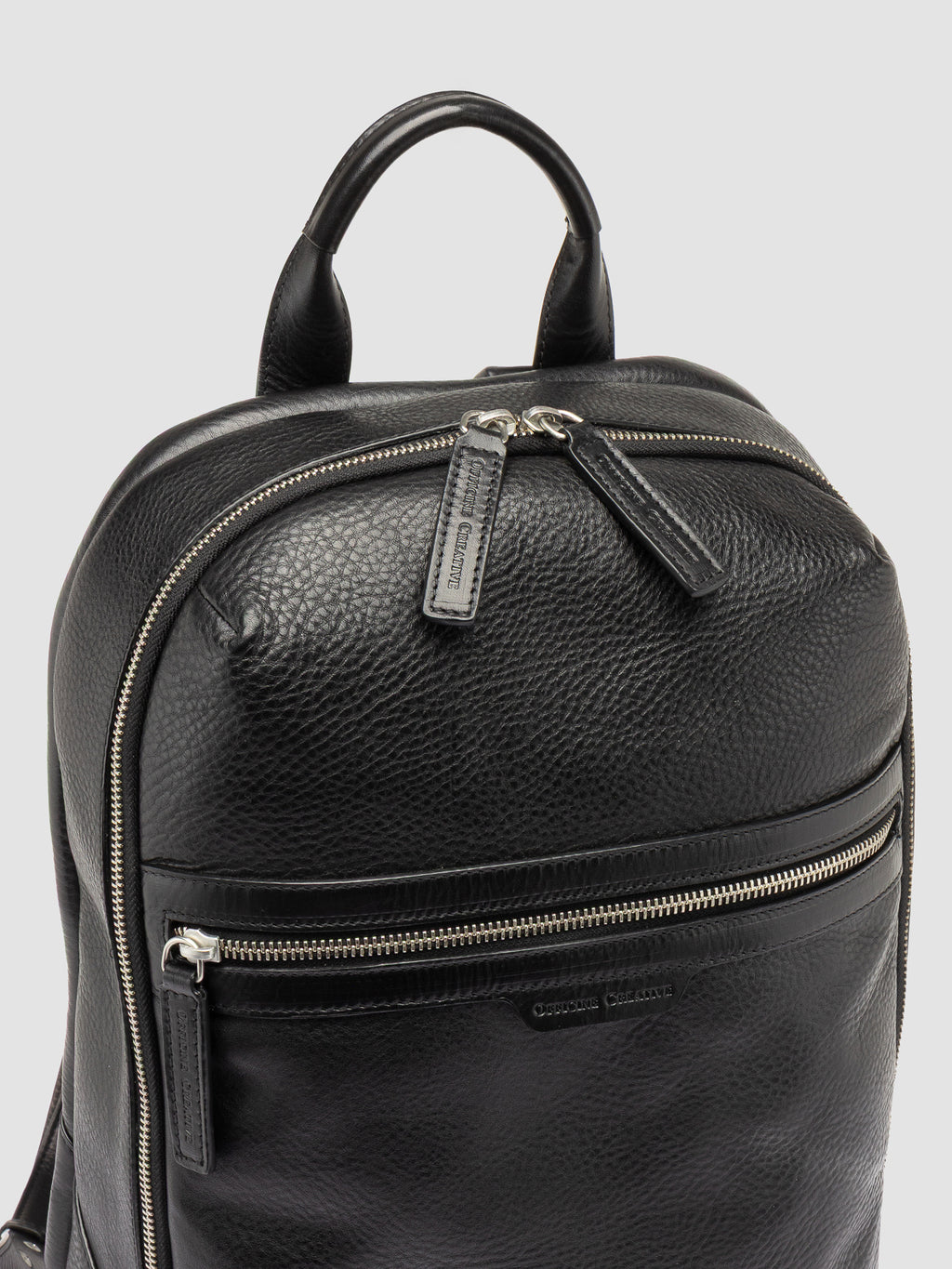 JULES 012 - Black Leather Backpack - image 2,side view