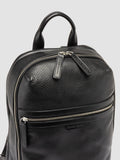 JULES 012 - Black Leather Backpack - thumb image 2,side view