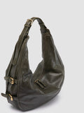 JULIE 015 - Green Leather Shoulder Bag - thumb image 2,side view