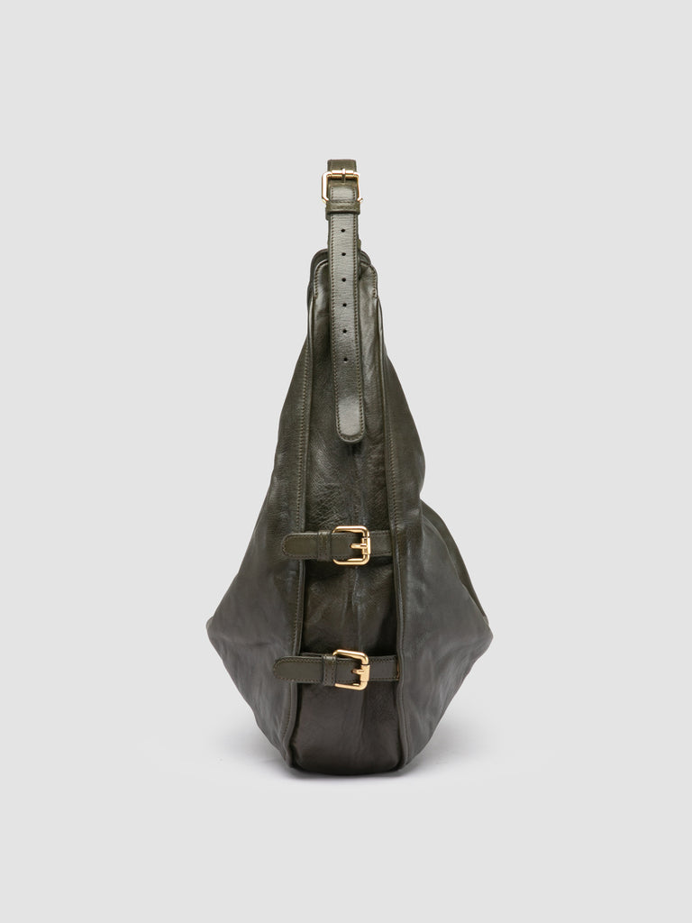 JULIE 015 - Green Leather Shoulder Bag