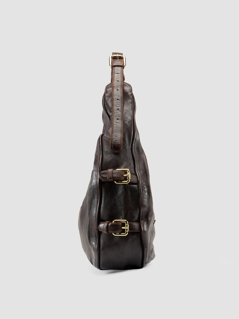 JULIE 015 - Brown Leather Shoulder Bag
