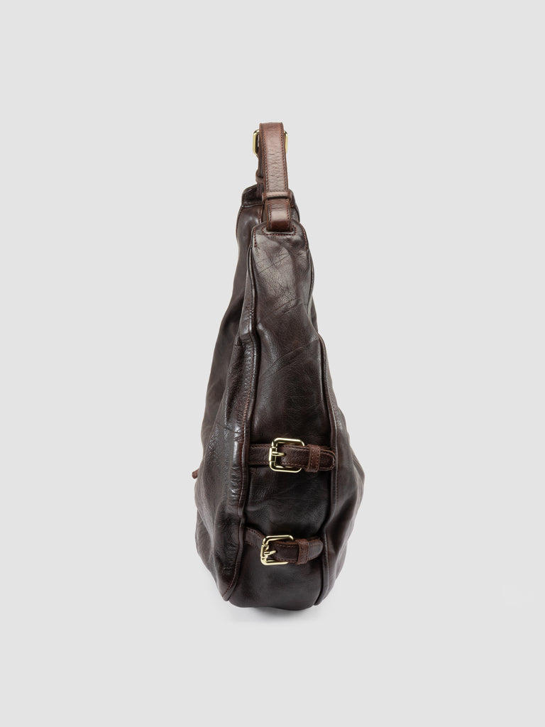 JULIE 015 - Brown Leather Shoulder Bag