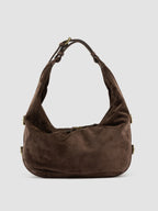 JULIE 015 - Borsa a Tracolla in Pelle Scamosciata Marrone