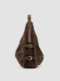 JULIE 015 - Brown Suede Shoulder Bag - thumb image 3,side view