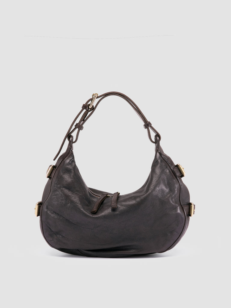 JULIE 016 - Brown Leather Shoulder Bag