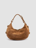 JULIE 016 - Borsa a Spalla in Pelle Scamosciata Marrone - thumb image 4,side view