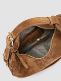 JULIE 016 - Borsa a Spalla in Pelle Scamosciata Marrone - thumb image 5,side view